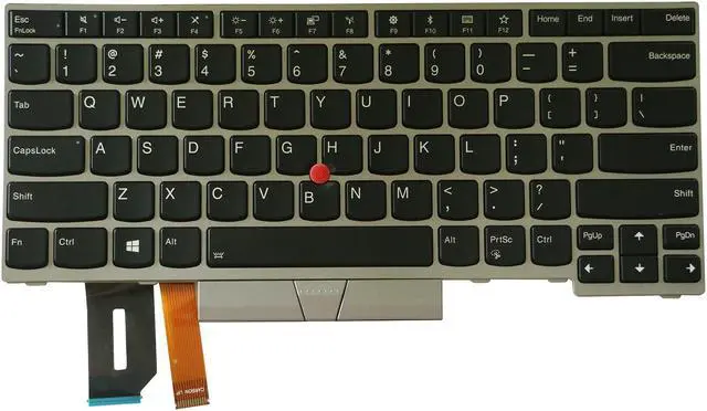Main image of AUTENS Replacement US Keyboard for Lenovo ThinkPad E480 E485 L480 T480s Laptop Silver Frame (Backlight)