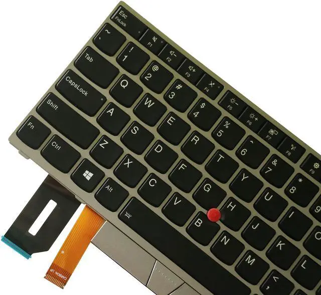 Alt view image 3 of 4 - AUTENS Replacement US Keyboard for Lenovo ThinkPad E480 E485 L480 T480s Laptop Silver Frame (Backlight)