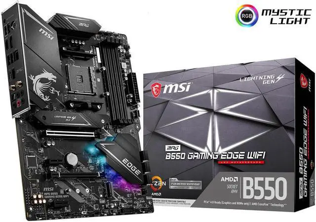 Main image of MSI MPG B550 GAMING EDGE WIFI AM4 AMD B550 SATA 6Gb/s ATX AMD Motherboard