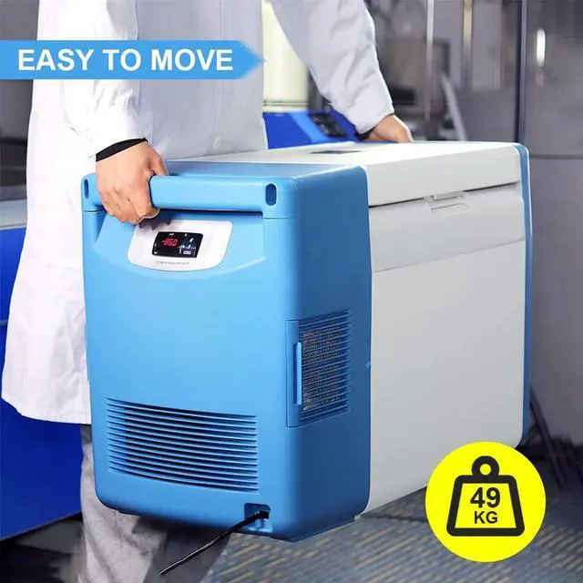 Alt view image 6 of 7 - HNZXIB Ultra Low temperature Freezer -86° (20L), 110V Portable Lab Cryogenic Freezer, Ultra Low Temperature Medical Countertop Refrigerator for Laboratory Pharmacy Storage ULT Lab Fridge (Blue)