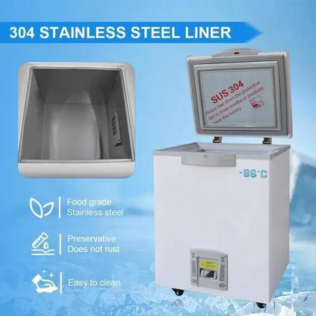 Alt view image 5 of 7 - HNZXIB -86 50L 1.8Cu Ft Ultra-Low Freezer ULT Deep Refrigerator Samples Stored Chest