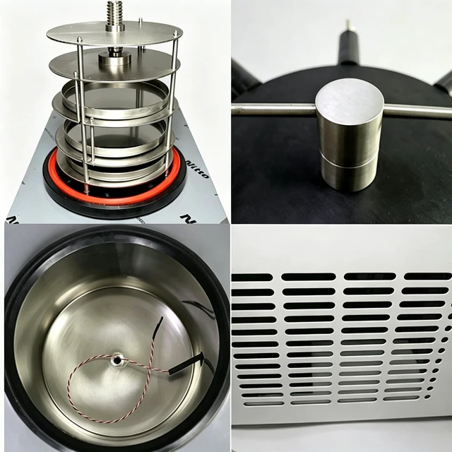 Alt view image 4 of 7 - Vacuum Freeze Dryer with Vacuum Pump,-60 Cold Trap,6.6LBS Water Capture,Less Than 10Pa Ultimate Vacuum,7 Inch Touch Screen Manifold Lyophilizer for Lab Scientific Research,110V