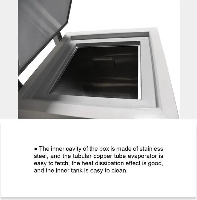 Alt view image 3 of 6 - -45 °C Large Capacity 58L Horizontal Ultra-Low Temperature Freezer, Deep Refrigeration Refrigerator with Controller, 110V
