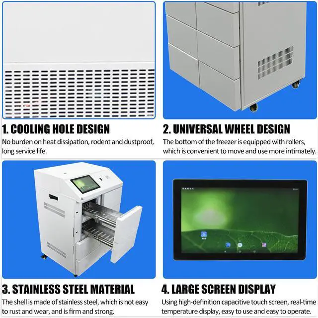 Alt view image 5 of 7 - 2-8 °C Low Temperature Storage Refrigerator with 8 Drawers, Low Temperature Freezer,for Refrigeration of Biological Products and Medicines
