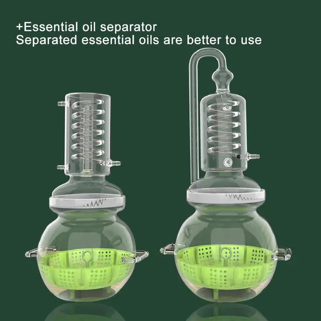 Alt view image 2 of 7 - HNZXIB 4L Plant Essential oil Extraction Equipment Small Household Essential oil Pure Dew Extractor Glass Steam Distillation Lab Glassware Kit for Making Your Own Essential Oil