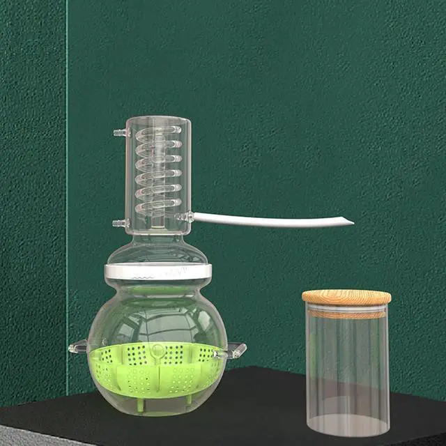 Alt view image 6 of 7 - HNZXIB 4L Plant Essential oil Extraction Equipment Small Household Essential oil Pure Dew Extractor Glass Steam Distillation Lab Glassware Kit for Making Your Own Essential Oil