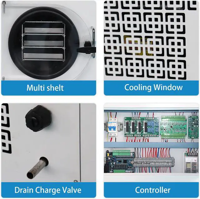 Alt view image 5 of 7 - HNZXIB FD-01 Laboratory/Home Vacuum Freeze Dryer with Efficient Vacuum Pump, for Freezes Drying Of Plasma, Serum Extracts, Antibodies Etc. Products