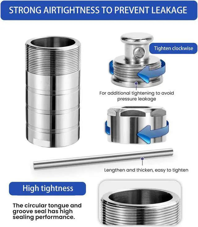Alt view image 5 of 6 - HNZXIB 100ml 220 Hydrothermal Synthesis Autoclave Reactor, Pressure sterilizer Tank,Lab High Pressure Digestion Vessel