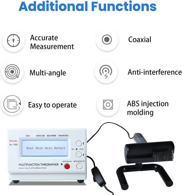 Alt view image 6 of 6 - Timegrapher No.1000 multi-function watch tester, mechanical watch calibration tool, can test day difference, swing, polarization, rising angle