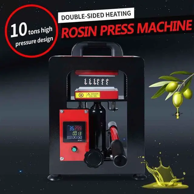 Alt view image 6 of 7 - 10 ton Heat Press with Dual 2.4"x4.7" inch Heating Plates (0-482°F) LCD Touch Panel can be timed and Temperature Adjustable