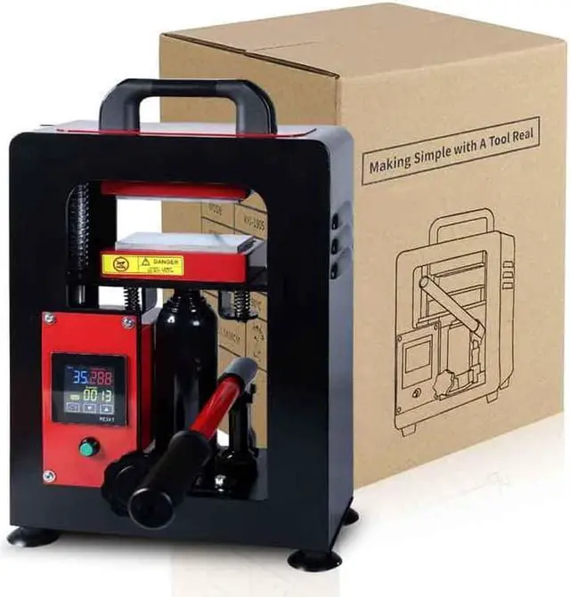 Alt view image 3 of 7 - 10 ton Heat Press with Dual 2.4"x4.7" inch Heating Plates (0-482°F) LCD Touch Panel can be timed and Temperature Adjustable