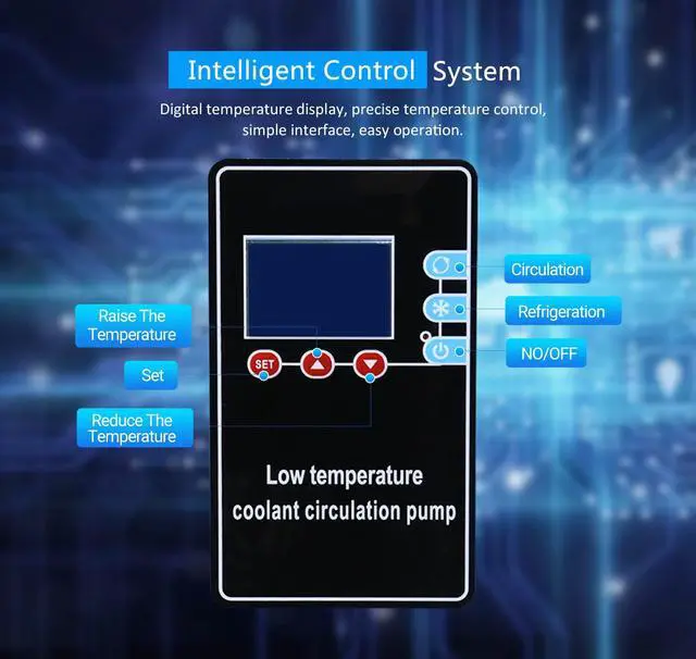Alt view image 4 of 7 - HNZXIB -10°C Lab Chiller 5L 220V/50Hz Refrigerated Circulator DLSB-5/10 Low Temperature Cooling Liquid Circulation Pump Laboratory Supplies