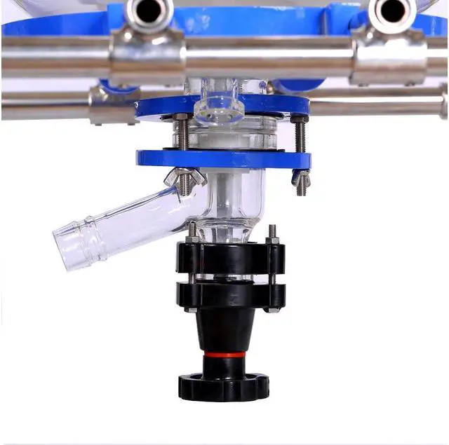 Alt view image 4 of 6 - HNZXIB 100L Jacketed Glass Reactor 220V high transparent small double-layer vacuum/negative pressure reaction vessel GG17 high-borosilicate glass