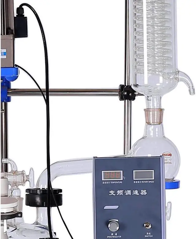 Alt view image 6 of 6 - HNZXIB 100L Jacketed Glass Reactor 220V high transparent small double-layer vacuum/negative pressure reaction vessel GG17 high-borosilicate glass
