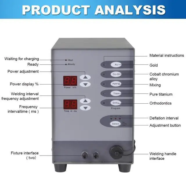 Alt view image 2 of 7 - Automatic Spot Welder Pulse Argon Arc Welding Machine Jewelry Welder 110V Spot Welder for Jewelry Welding Jewelry Repair Tool 50-600A,100W
