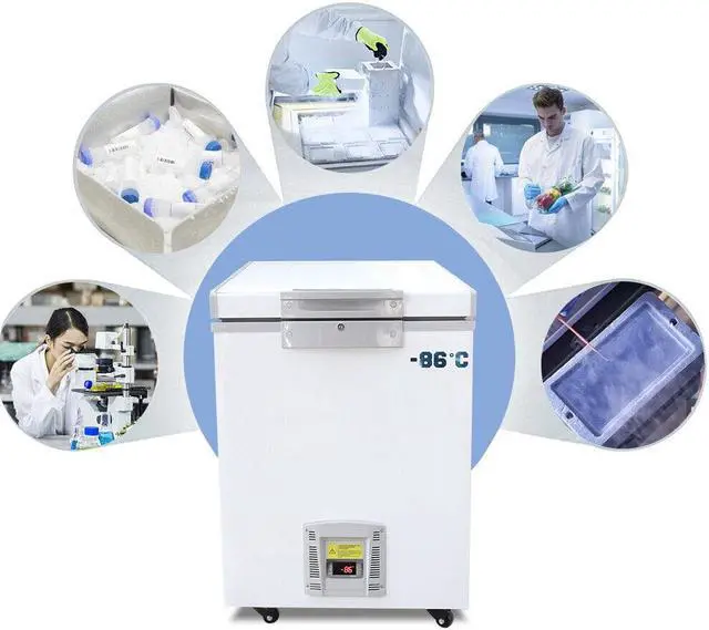 Alt view image 7 of 7 - 28L 1 cu ft Adjustable Portable Deep Freezer Mini Refrigerator Fridge Ultra Low Temperature Cooler Congelador Food And Meat Storage Box -40°C To -86°C Laboratory