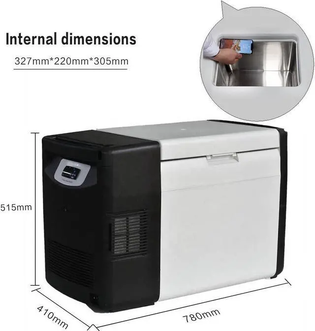 Alt view image 3 of 7 - 0.7cu ft 20L -40 ° C ~ -86 ° C Black Large Capacity Ultra-low Temperature Freezer Quick Freezer Cooling Freezer Household Lab Deep Freezer 270W Refrigerators