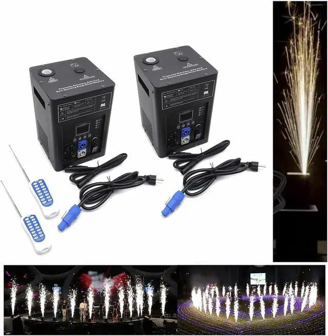 Main image of 2PCS 600W Cold Spark Firework Machine DMX Stage Effect Low Noise Stage Events Height 3-16.5Ft DMX Stage Firework Adjustable