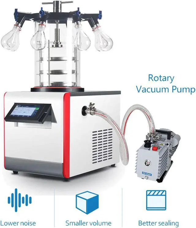 Main image of Table Type LCD Display Lab Vacuum Freeze Dryer Vegetable Fruit Freeze Dehydrator Machine With Vacuum Pump 110V/60HZ