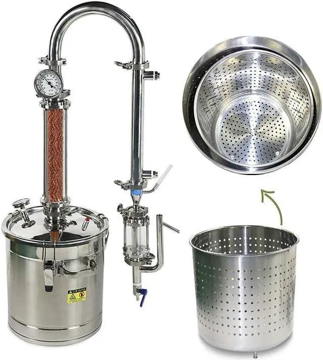 Main image of 22L Hydrosol Distiller Plant Essential Oil Fire Heating Frankincense Distiller Distillation Equipment 5.8Gal Household Brewing Device