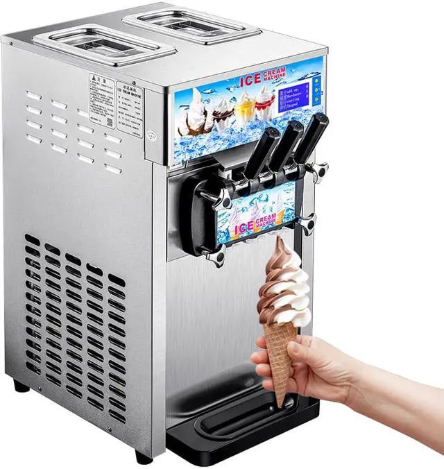 Main image of Commercial Ice Cream Machine 1200W 3 Flavors Soft Serve Ice Cream Machine Touch Screen LCD Panel Ice Cream Maker Restaurants Professional Stainless