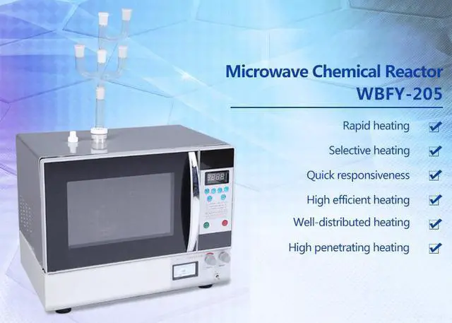 Alt view image 2 of 7 - HNZXIB Microwave Reactor Laboratory Chemical Experiement fast heating microwave adjustable WBFY205