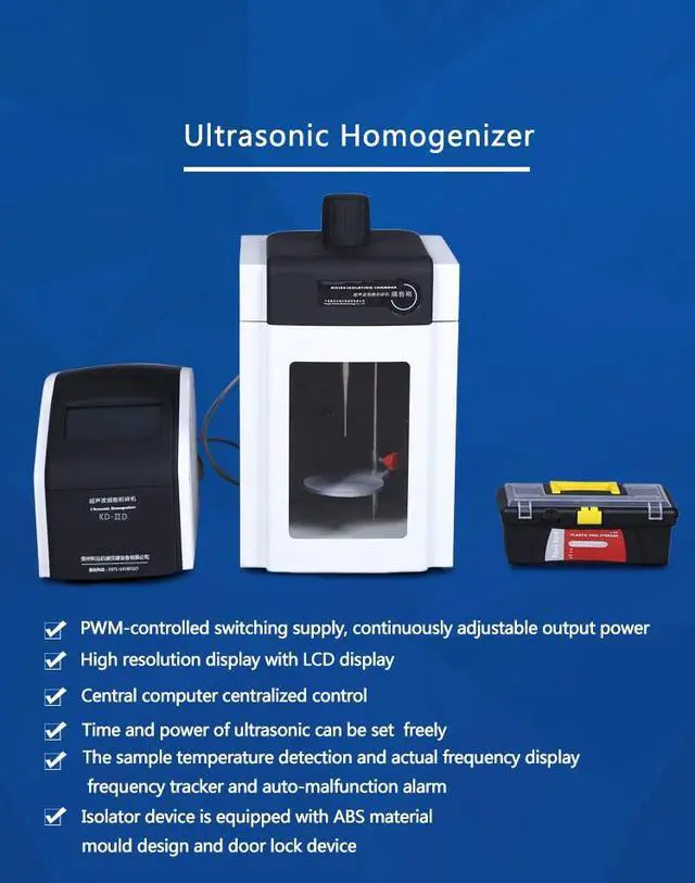 Alt view image 2 of 7 - HNZXIB Ultrasonic Homogenizer Lab Sonicator Tissue Disruption Cell Disintegrator Crusher