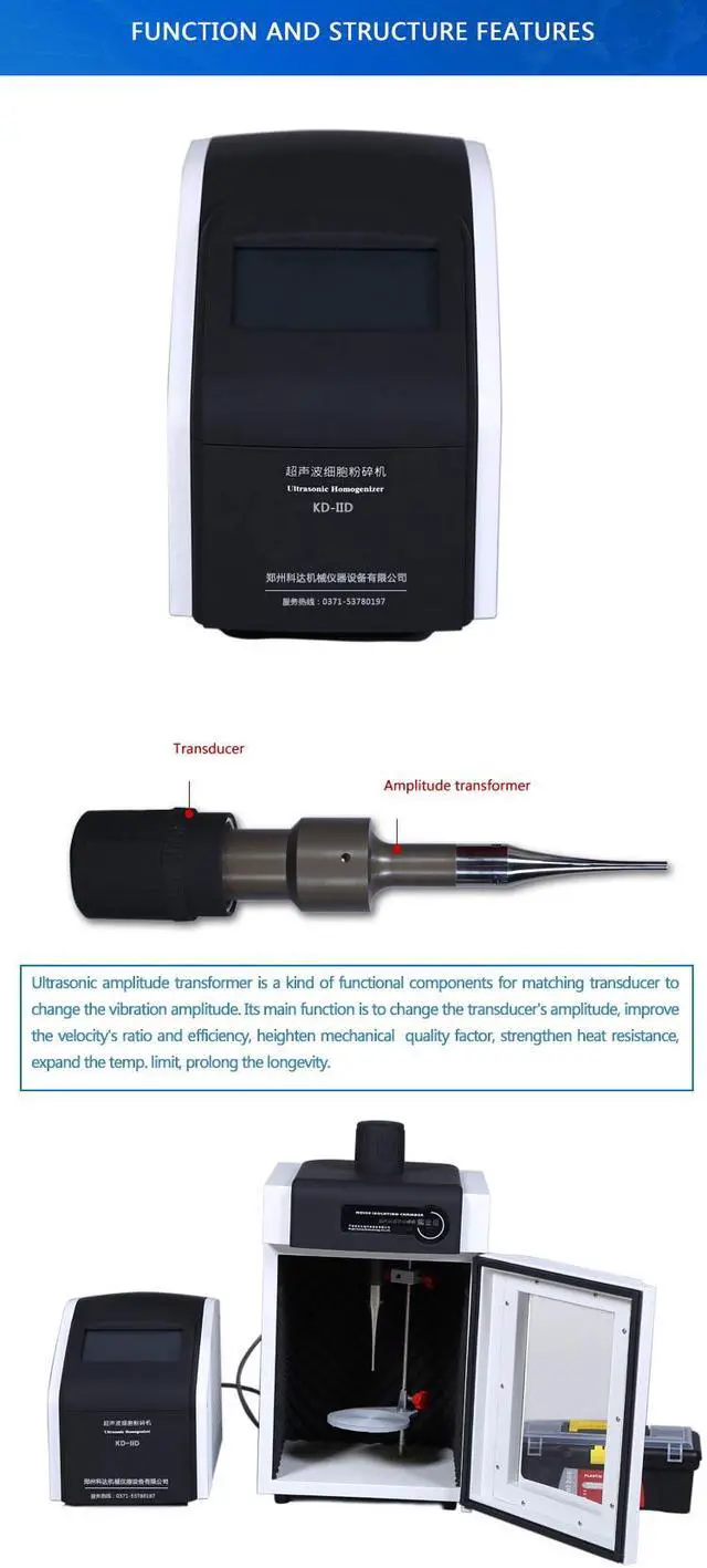 Alt view image 3 of 7 - HNZXIB Ultrasonic Homogenizer Lab Sonicator Tissue Disruption Cell Disintegrator Crusher