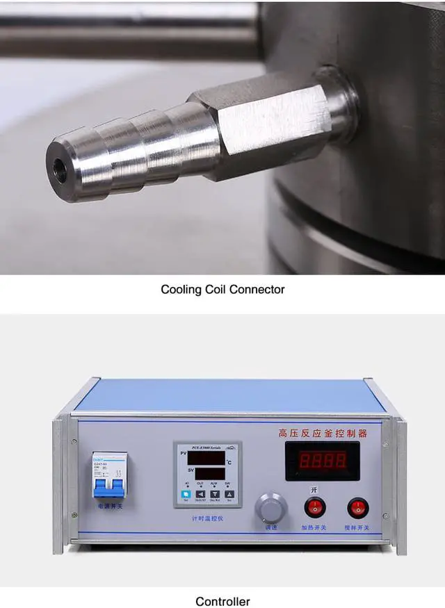 Alt view image 7 of 7 - HNZXIB 500ml High Pressure Reactor 22MPa CJF series Automated  Stirred Autoclave Stainless Steel 350°C  Heating Temperature Control