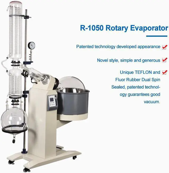 Alt view image 2 of 7 - HNZXIB 50L Rotary Evaporator  220V set including Rotavap R1050 /  -30°C  Cooling Chiller DLSB50-30 / Water Circulating Vacuum Pump SHZ-C(5)