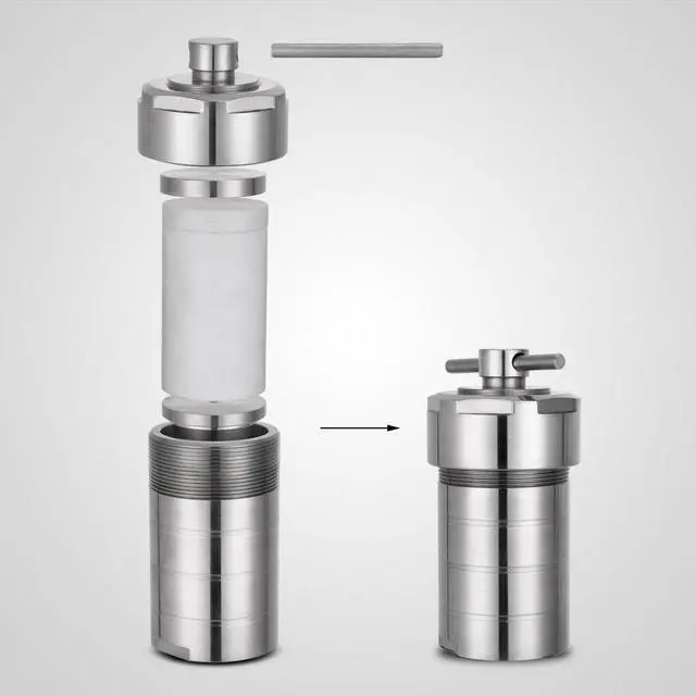 Alt view image 7 of 7 - HNZXIB 500ml Hydrothermal Synthesis Reactor 240°C PTFE lining  Non-magnetic Stainless Steel Autoclave KH series Laboratory reaction vessel