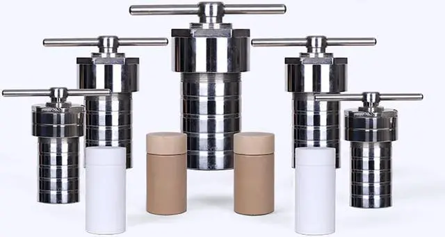 Alt view image 7 of 7 - HNZXIB 1000ml Hydrothermal Synthesis Reactor 240°C PTFE lining  Non-magnetic Stainless Steel Autoclave KH series Laboratory reaction vessel