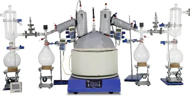 Main image of HNZXIB Double condensers short path distillation 20L new type 2 distillate head high distillation efficiency Lab supply equipment SPDS-20L