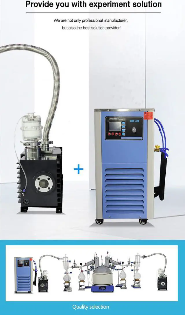 Alt view image 7 of 7 - HNZXIB Double condensers short path distillation 20L new type 2 distillate head high distillation efficiency Lab supply equipment SPDS-20L