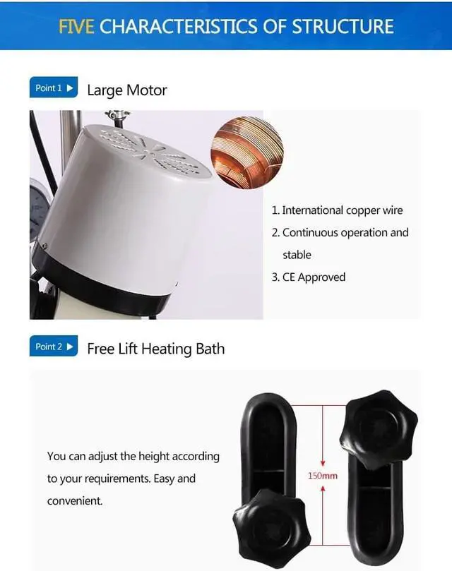 Alt view image 5 of 7 - HNXZIB 2L Rotary Evaporator RE-201D and Vacuum Pump SHZ-D(III) Basic Combination 2000ml Rotavap Desktop Water Circulating Vacuum Pump 110V/220V