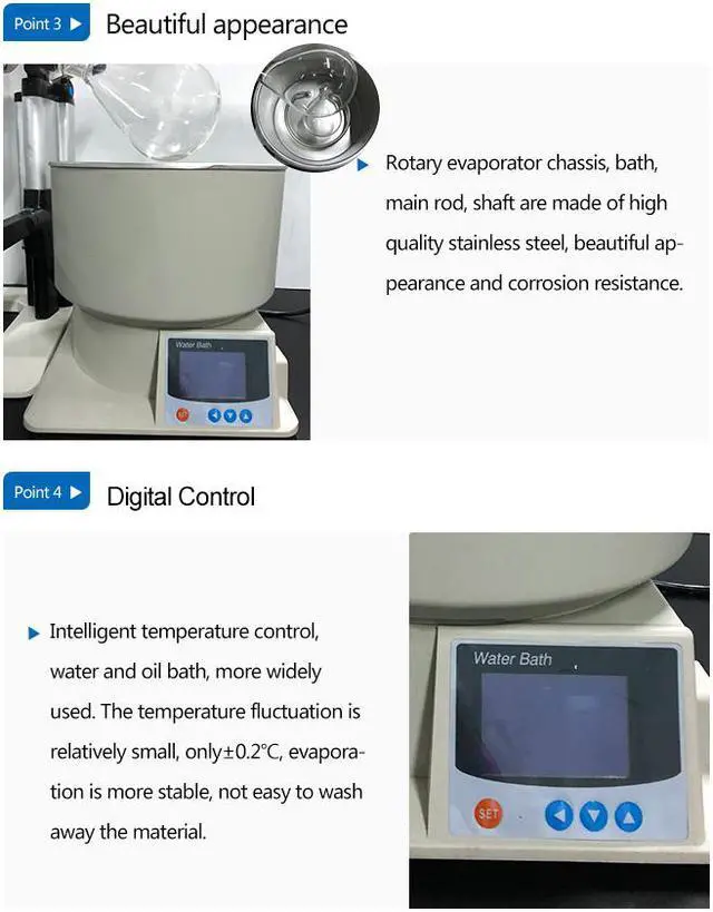 Alt view image 6 of 7 - HNXZIB 2L Rotary Evaporater suit with Vacuum Pump N-1100-D motored lifting rotavap and water circulater vacuum pump SHZ-D(III) Promotion combination