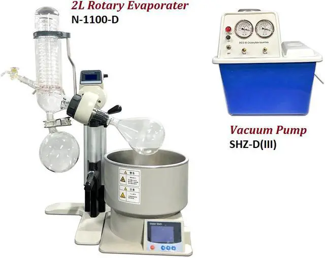 Main image of HNXZIB 2L Rotary Evaporater suit with Vacuum Pump N-1100-D motored lifting rotavap and water circulater vacuum pump SHZ-D(III) Promotion combination