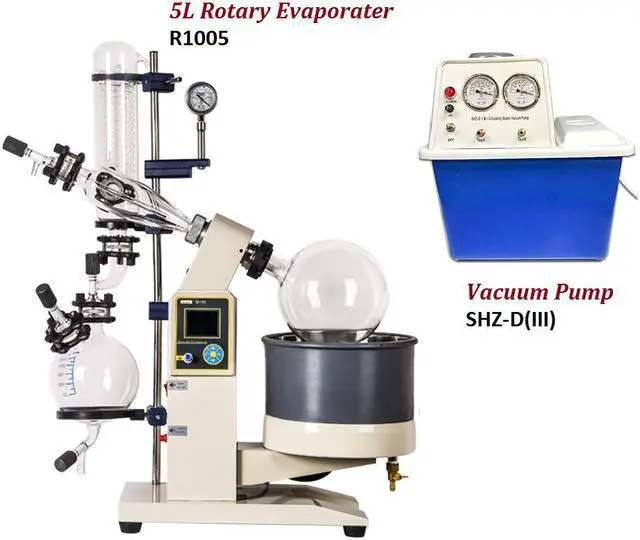 Main image of HNXZIB 5L Automated Lifting Rotary Evaporater Promotion combination R1005  Rotavap + water circulating vacuum pump SHZ-D(III)