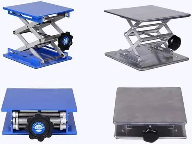 Alt view image 3 of 6 - Lab Jack 25cm*25cm Stand Manual Lift flask supporting platform Stainless steel Corrosion-resistant