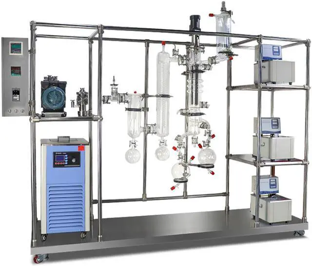 Alt view image 2 of 6 - HNZXIB Molecular Distillation Equipment Industrial Short-path Distillation Device KMD-080 High Seperation Effeciency