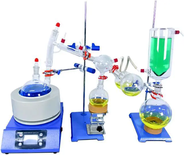 Alt view image 3 of 7 - HNZXIB 2L Short Path Distillation instruments SPD-2L 110V including Cold Trap+Stirring Heating Mantle+Desktop Water Circulating Vacuum Pump+ Chiller