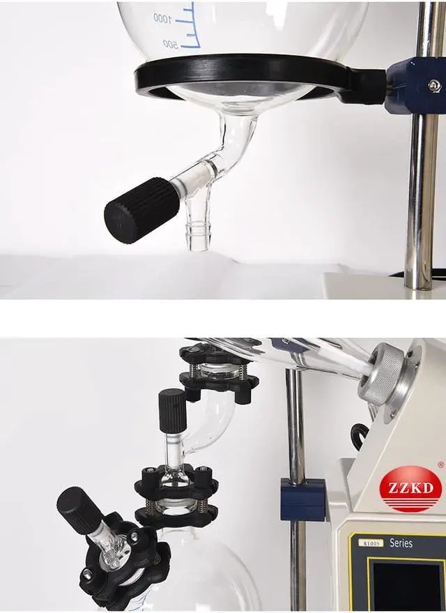 Alt view image 3 of 7 - HNZXIB 5L Rotary Evaporator + Refrigerated Circulator + Vacuum Pump, Laboratory Rotavap R1005 110V Equipments