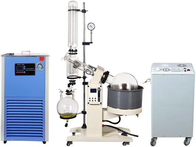 Main image of New 20L Rotavap HNZXIB RE1020 turnkey set Motor Lifting Rotary Evaporator Cooling Chiller Vacuum Pump Factory Directly Price