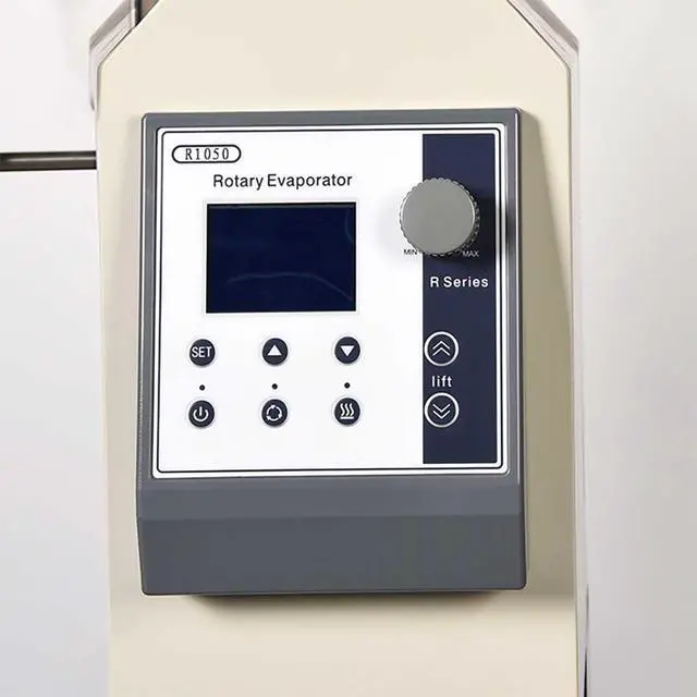 Alt view image 6 of 7 - HNZXIB New D-R1050 Rotary Evaporator Factory Price 50L Double Coandensers 220V Rotavap 2 Receiving Flasks High Evaporating Efficiency Automated Lifting Water Bath
