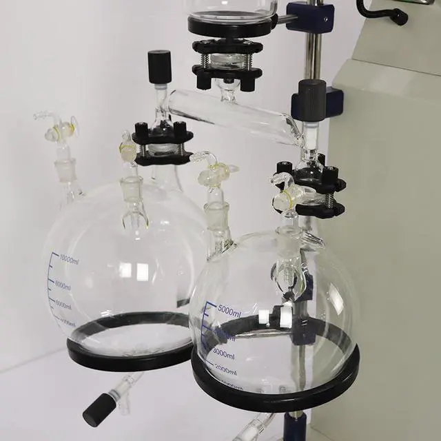 Alt view image 4 of 7 - HNZXIB New D-R1050 Rotary Evaporator Factory Price 50L Double Coandensers 220V Rotavap 2 Receiving Flasks High Evaporating Efficiency Automated Lifting Water Bath