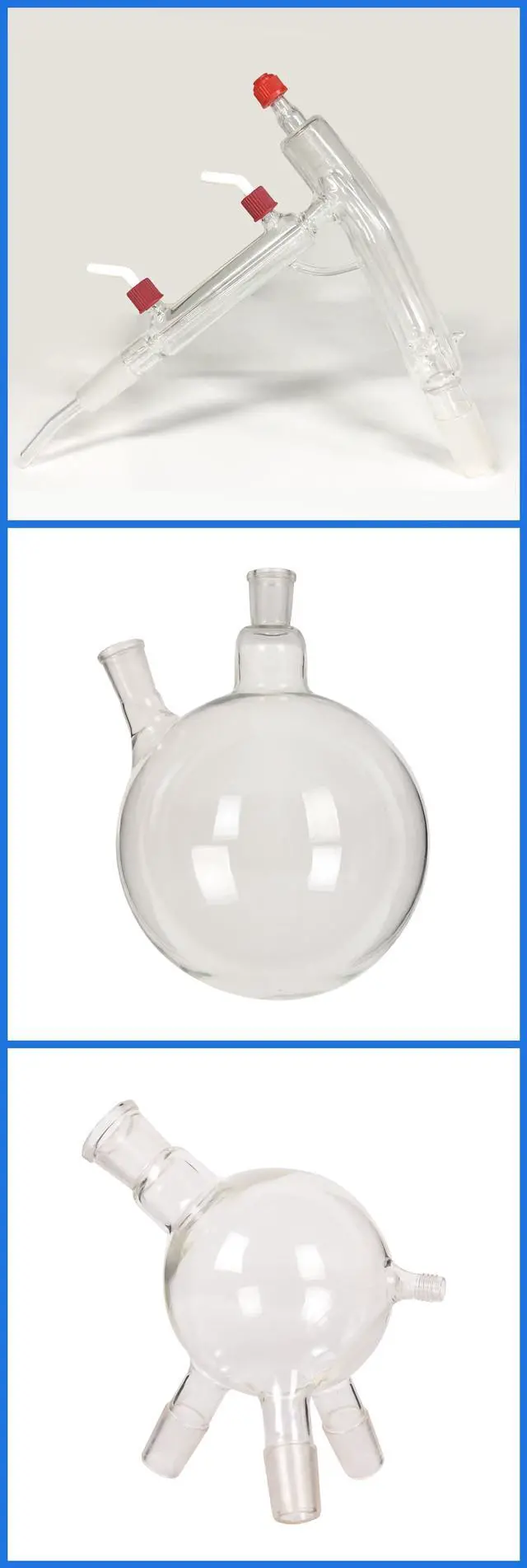 Alt view image 7 of 7 - HNZXIB 5L Short Path Distillation Kit SPD-5L 220V Laboratory Distillation Equipment Cold Trap Stirring Heating Mantle