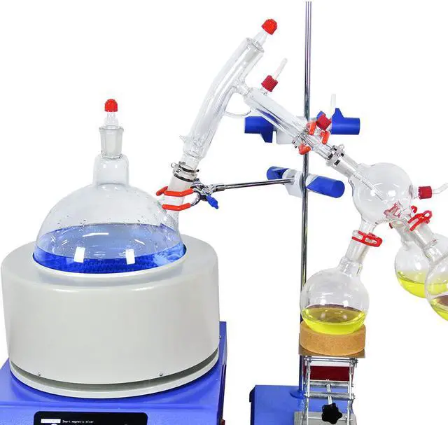 Alt view image 6 of 7 - HNZXIB 2L Short Path Distillation Kit SPD-2L 220V Factory Price Laboratory Distillation Equipment Cold Trap Stirring Heating Mantle
