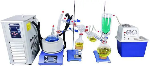 Main image of HNZXIB 2L Short Path Distillation instruments 220V SPD-2L + Cold Trap + Stirring Heating Mantle + Desktop Water Circulating Vacuum Pump + Refrigerated Circulator(Chiller)