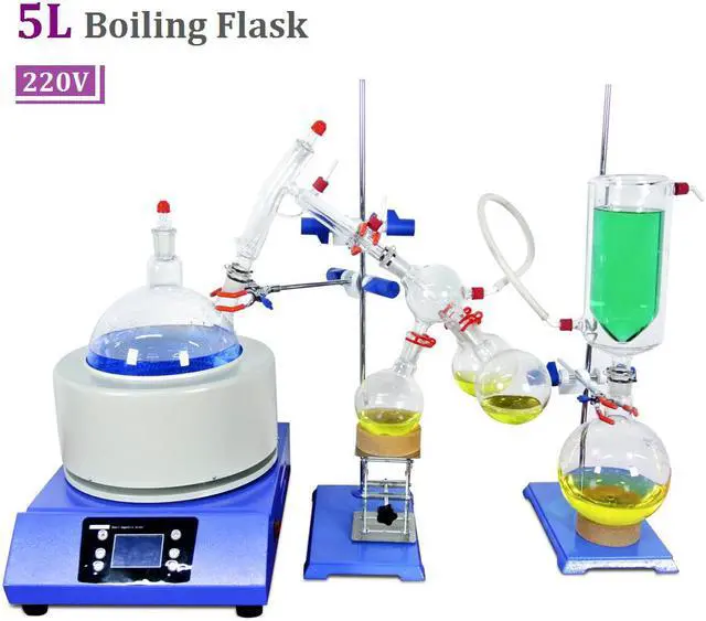 Main image of Factory Price 5L Short Path Distillation Kit HNZXIB SPD-5L 220V Laboratory Distillation Equipment Cold Trap Stirring Heating Mantle