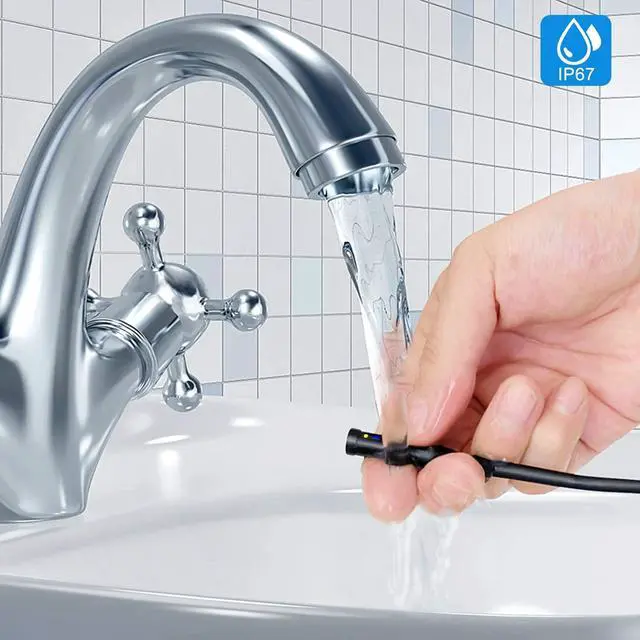 Alt view image 5 of 7 - Inspection Camera, 1080p Dual Lens 4.5 Screen Endoscope with 32GB Memory Card, 16.4ft Waterproof Semi-Rigid Tube Borescope Industrial Endoscope